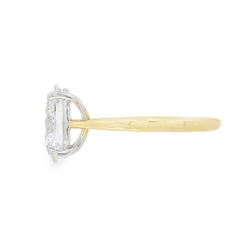 Oval Cut Single Stone 3.01ct Lab Grown Diamond, 18ct Yellow Gold