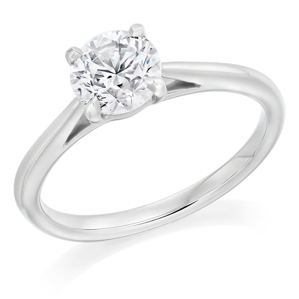 Platinum 1.31ct Round Brilliant Cut Diamond Ring