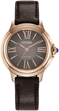 Citizen Eco-Drive L Ceci Brown Leather Strap 32mm Watch EM1163-09X