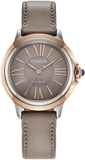 Citizen Eco-Drive L Ceci Griege Leather Strap 32mm Watch EM1166-01Z