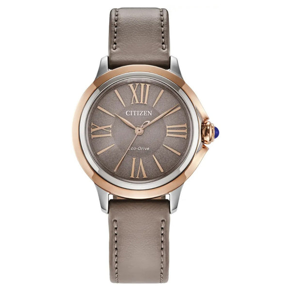 Citizen Eco-Drive L Ceci Griege Leather Strap 32mm Watch EM1166-01Z