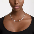 Swarovski Matrix Tennis set, Round cut, White, Rhodium plated