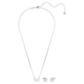 Swarovski Mesmera set, Mixed cuts, White, Rhodium plated