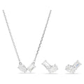 Swarovski Mesmera set, Mixed cuts, White, Rhodium plated
