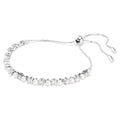 Swarovski Matrix bracelet, Crystal pearl, Round cut, White, Rhodium plated