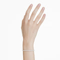 Swarovski Matrix bracelet, Crystal pearl, Round cut, White, Rhodium plated