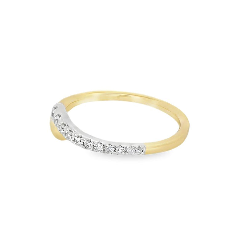 Diamond 18ct Yellow & White Gold Twist Ring