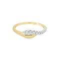 Diamond 18ct Yellow & White Gold Twist Ring