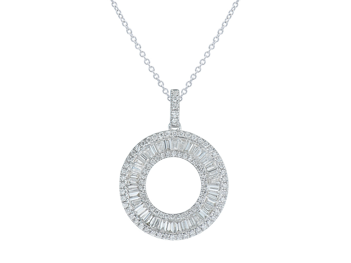 Diamond Circle 18ct White Gold Pendant