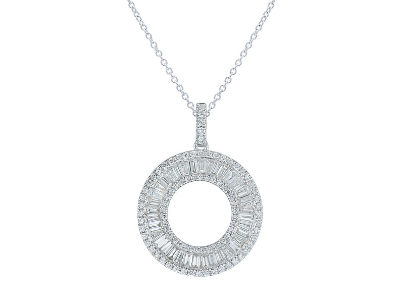 Diamond Circle 18ct White Gold Pendant