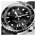 Longines HydroConquest GMT Black 43mm Rubber Strap Watch L3.890.4.56.9