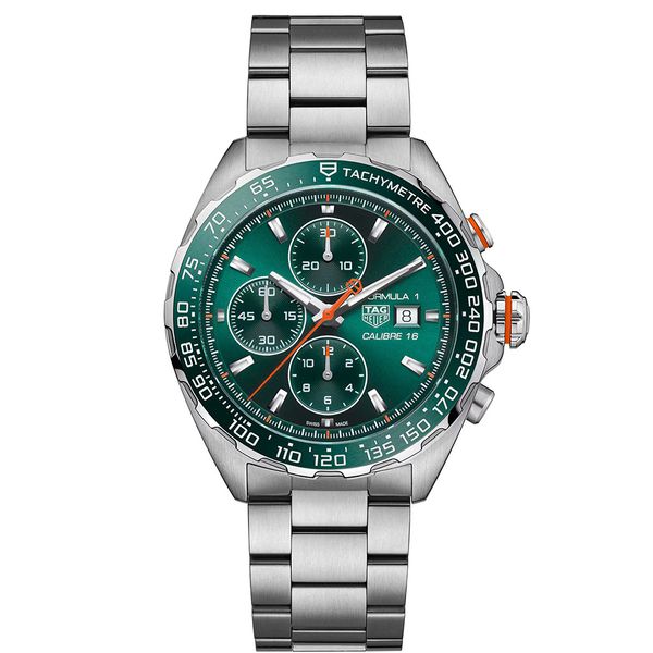 Tag Heuer Formula 1 Chronograph Automatic Steel & Ceramic Green 44mm Watch CAZ201H.BA0876