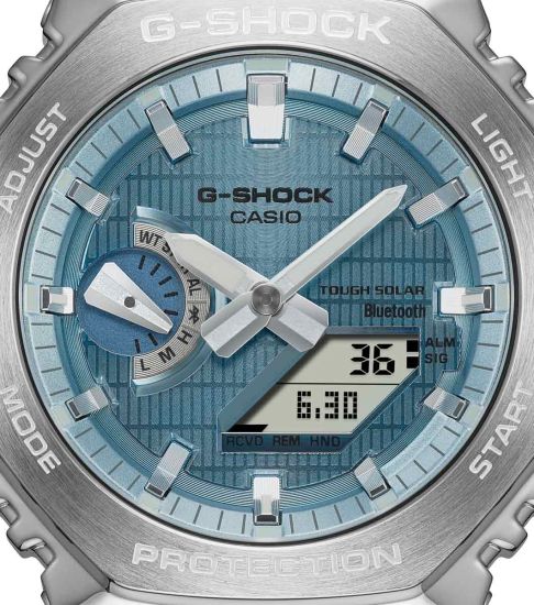 G-SHOCK Metal Covered 2100 (Bluetooth + Solar) Ice Blue GBM-2100A-1A2ER
