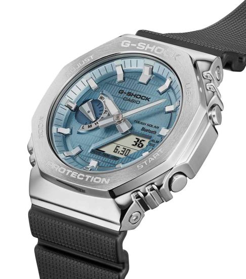 G-SHOCK Metal Covered 2100 (Bluetooth + Solar) Ice Blue GBM-2100A-1A2ER