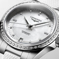 Longines Conquest Automatic Diamond Dial & Bezel Rubber 34mm Watch L34300879