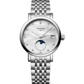 Longines Elegant Moonphase Diamond Dial 30mm Watch L4.330.4.87.6