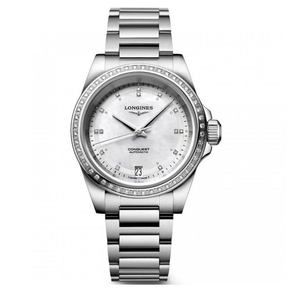 Longines Conquest Automatic Diamond Dial & Bezel 34mm Watch L33200876