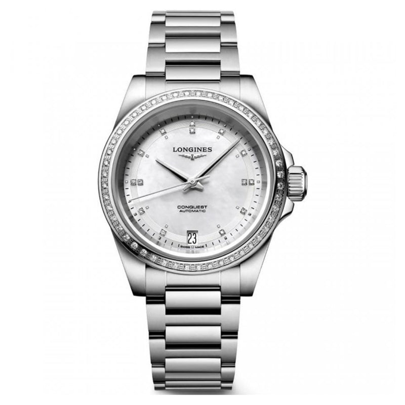 Longines Conquest Automatic Diamond Dial & Bezel 34mm Watch L33200876