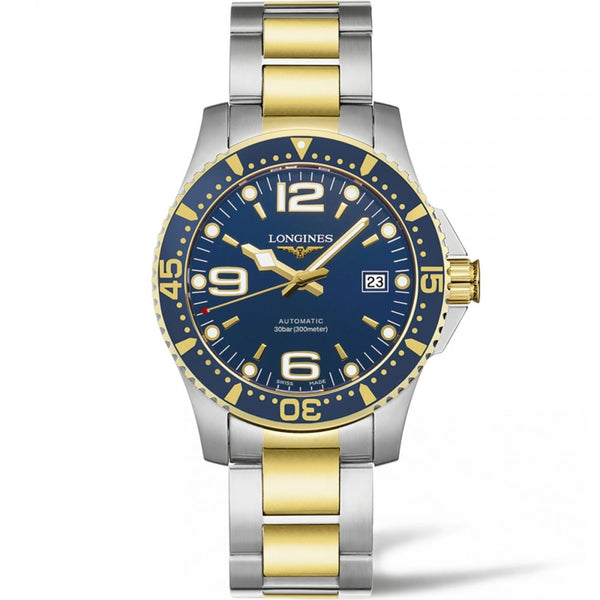 Longines HydroConquest Automatic Blue & Yellow 41mm Watch L3.742.3.96.7