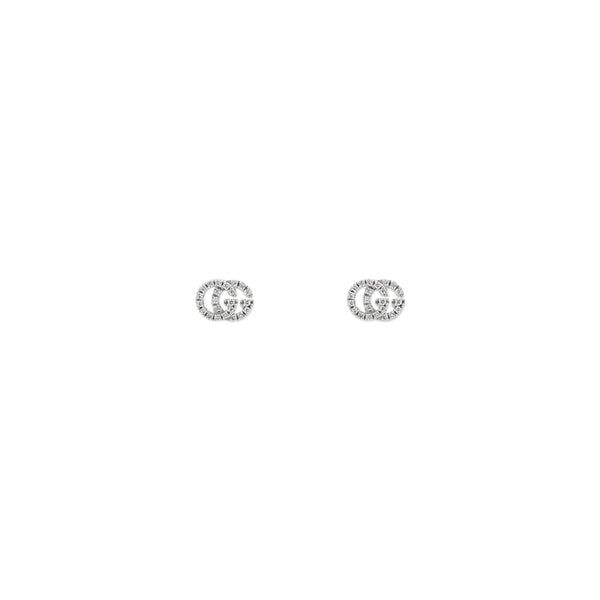 Gucci GG Running 18ct White Gold & Diamond Earrings