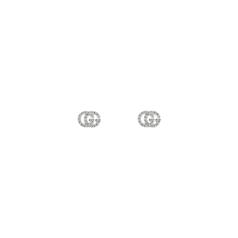 Gucci GG Running 18ct White Gold & Diamond Earrings