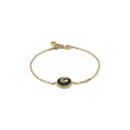 Gucci Interlocking 18ct Yellow Gold Diamond and Black Onyx Bracelet