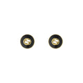 Gucci Interlocking 18ct Yellow Gold Black Onyx Earrings