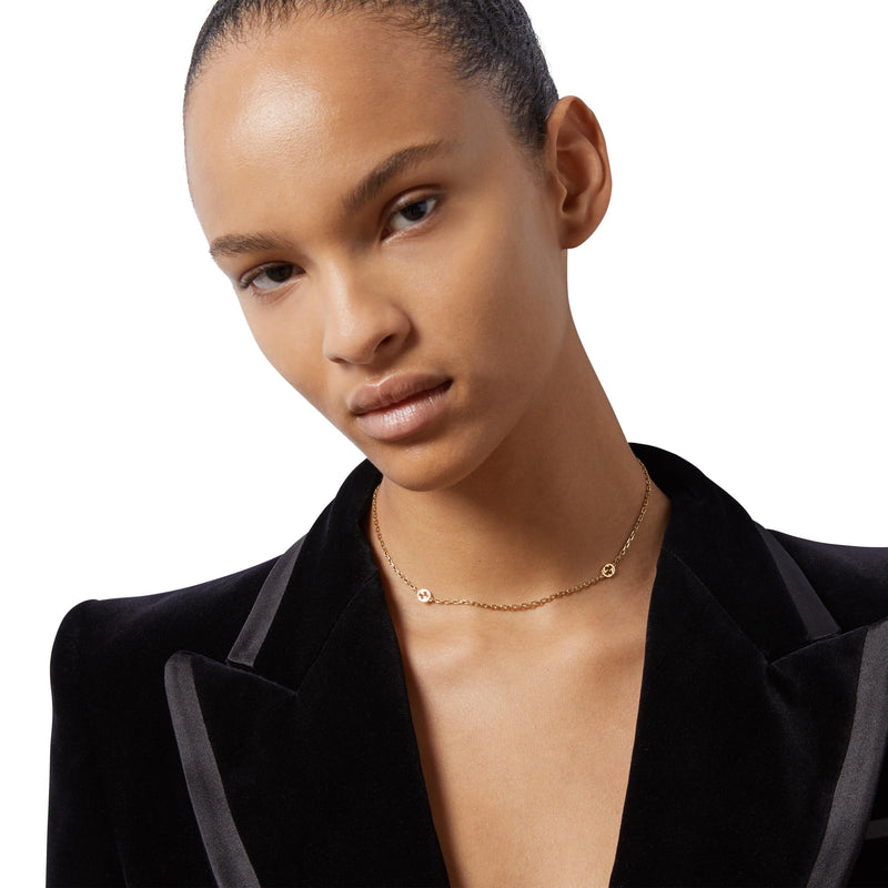 Gucci Interlocking 18ct Yellow Gold Necklace