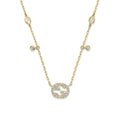 Gucci Interlocking 18ct Yellow Gold Diamond Necklace