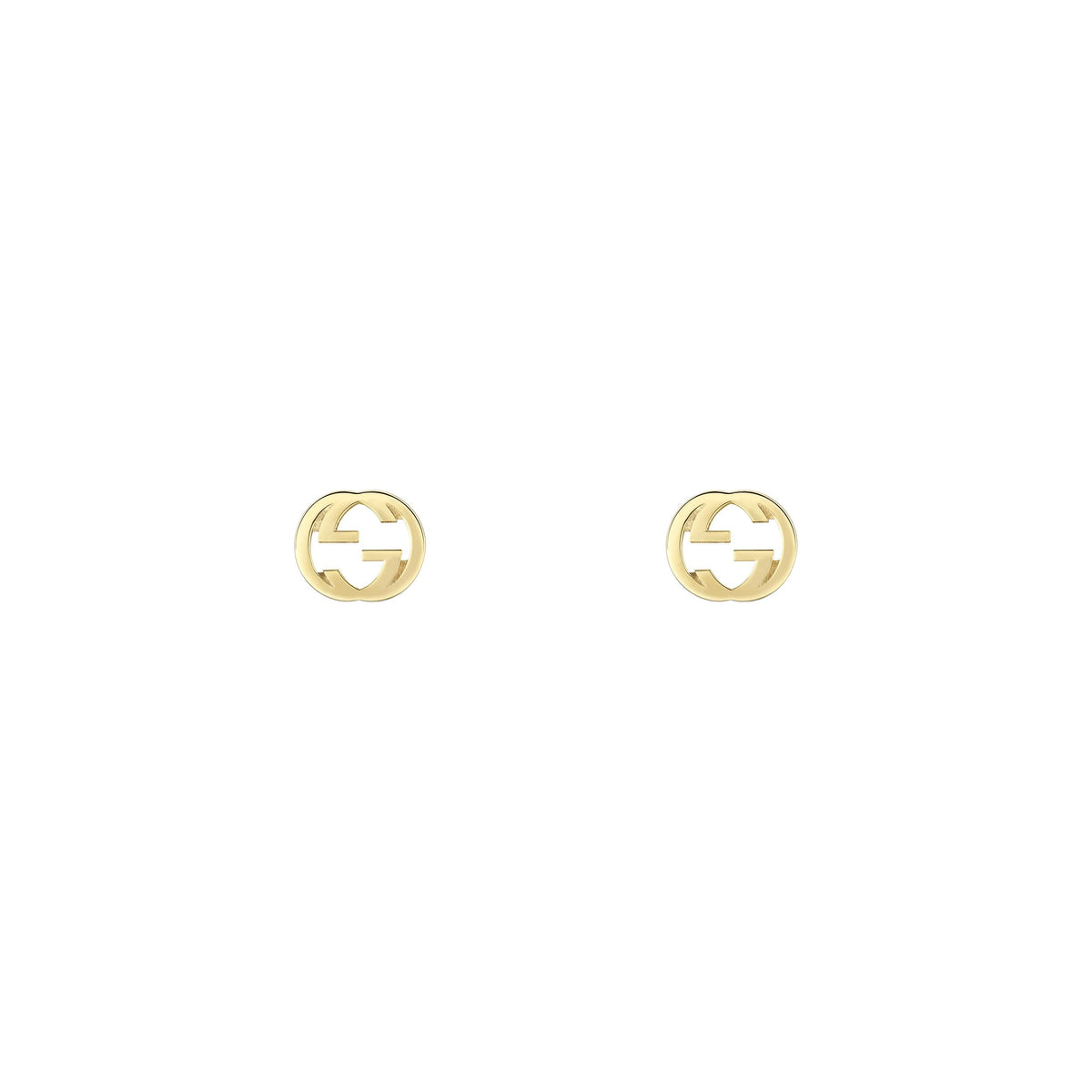 Gucci Interlocking 18ct Yellow Gold Large Stud Earrings