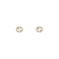 Gucci Interlocking 18ct Yellow Gold & Diamond Stud Earrings