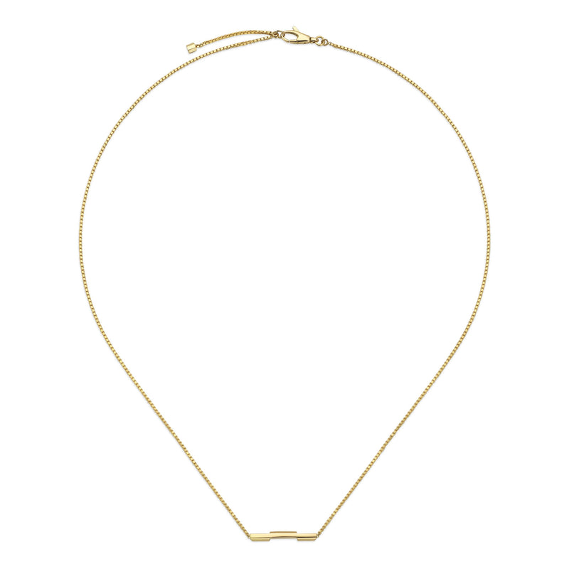 Gucci Link to Love 18ct Yellow Gold Necklace with 'GUCCI' bar