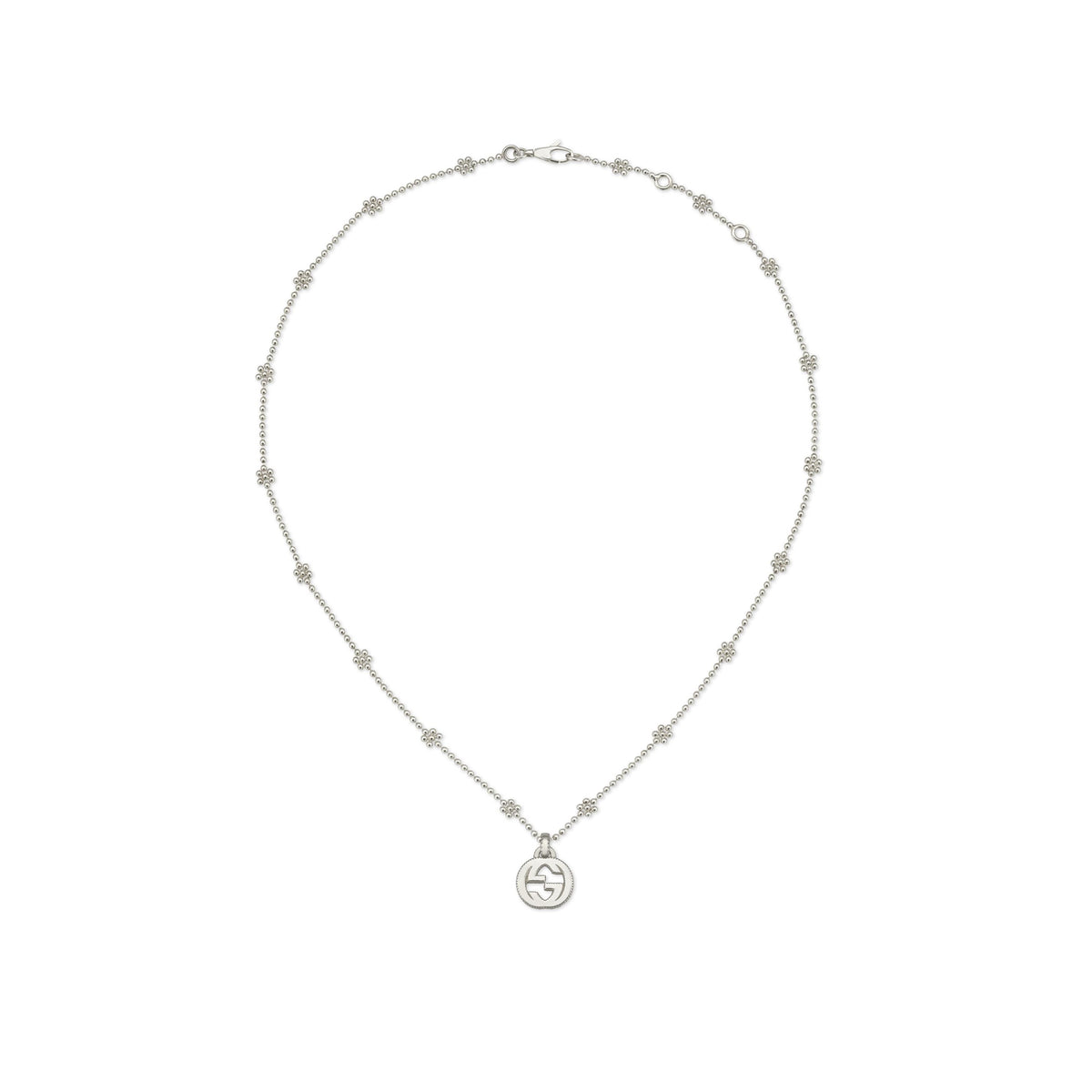 Gucci Interlocking Sterling Silver Necklace