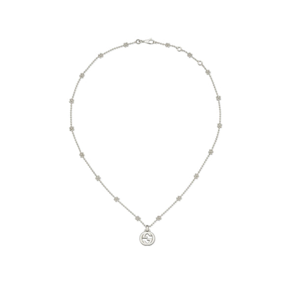 Gucci Interlocking Sterling Silver Necklace