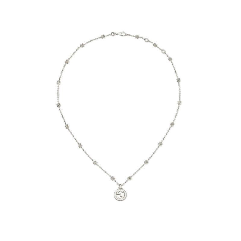 Gucci Interlocking Sterling Silver Necklace