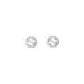 Gucci Interlocking Sterling Silver Stud Earrings