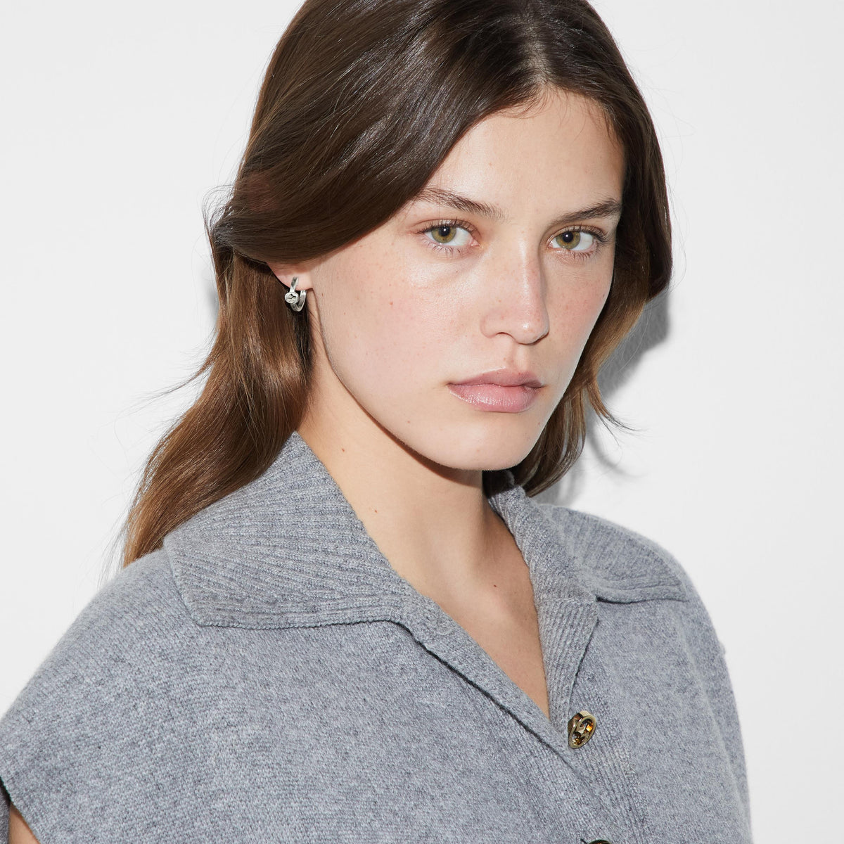Gucci Interlocking Sterling Silver Hoop Earrings