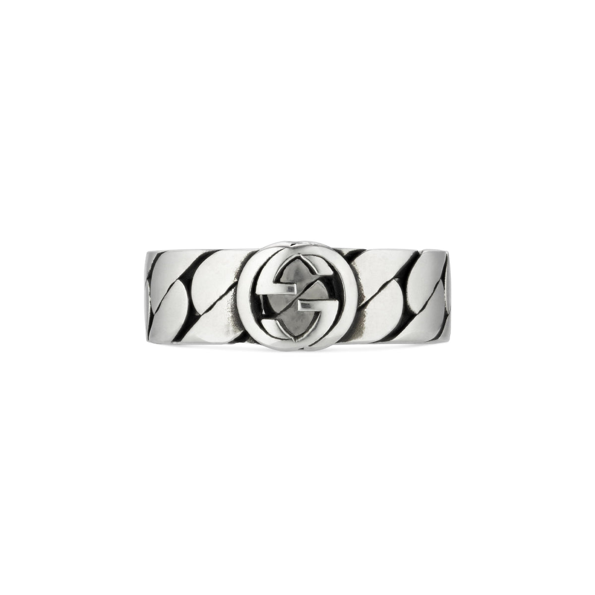 Gucci Interlocking Sterling Silver Ring