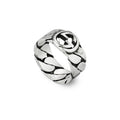 Gucci Interlocking Sterling Silver Wide Ring