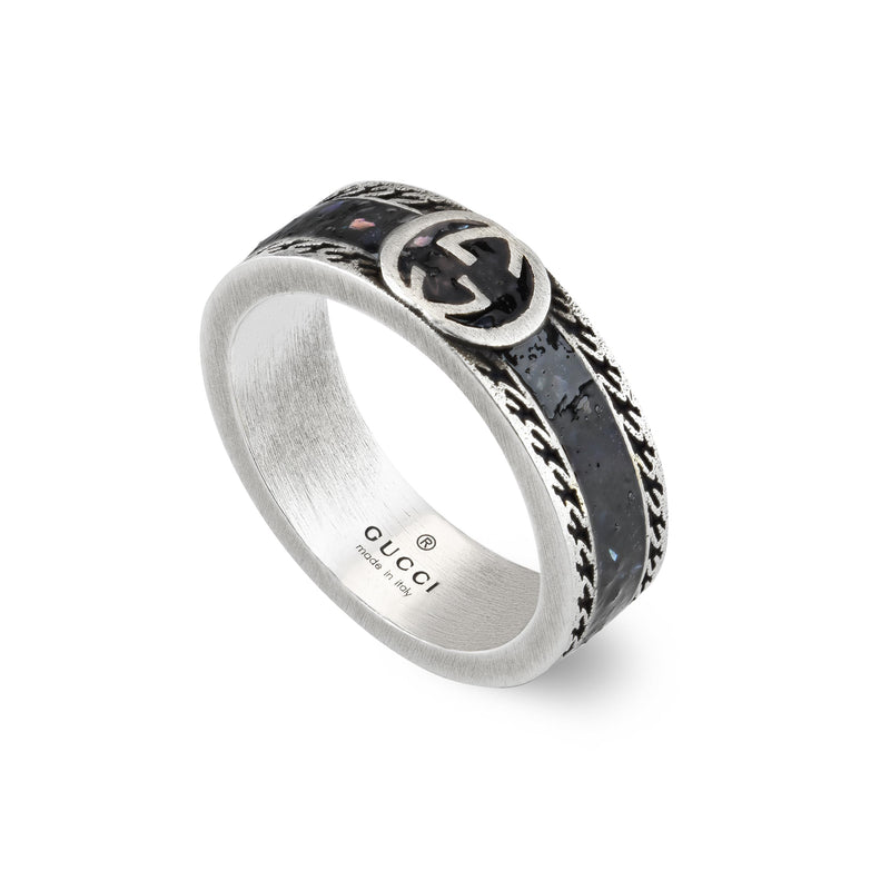 Gucci Interlocking Sterling Silver Ring