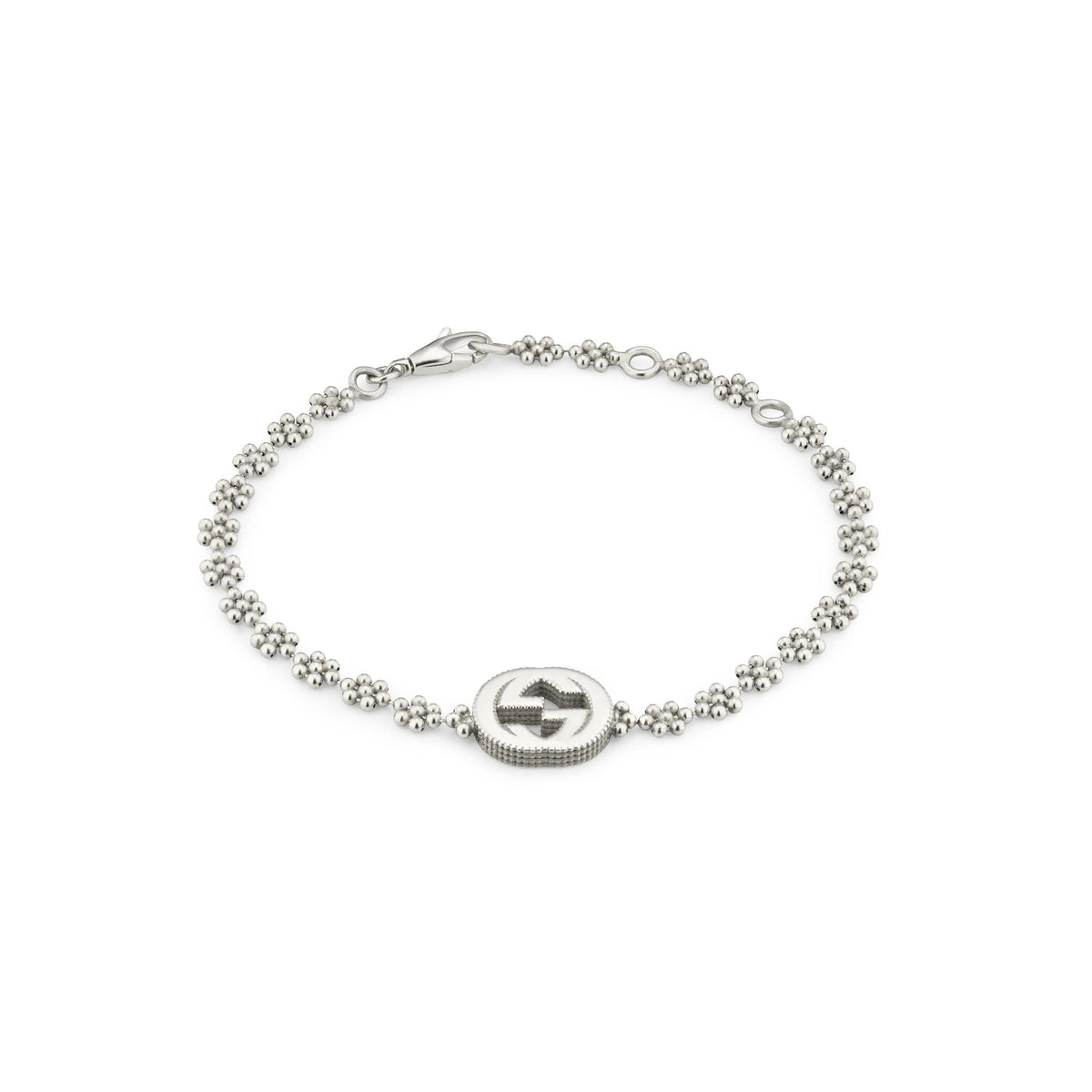 Gucci Interlocking Sterling Silver Bracelet