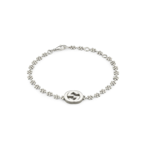 Gucci Interlocking Sterling Silver Bracelet