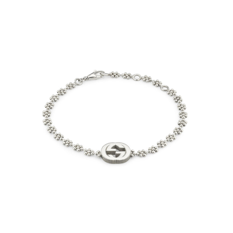 Gucci Interlocking Sterling Silver Bracelet