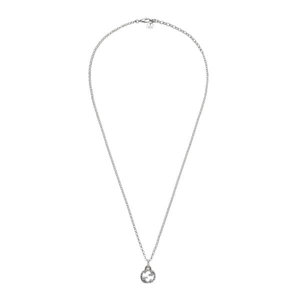 Gucci Interlocking Sterling Silver Pendant Necklace