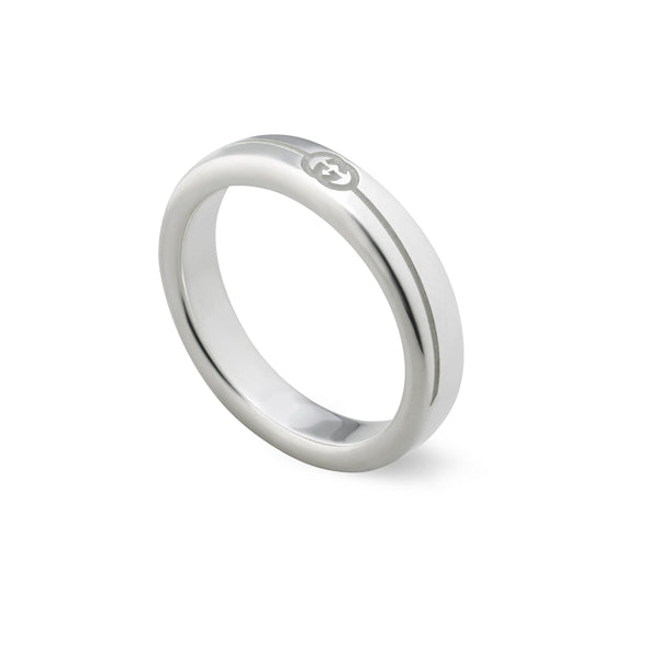 Gucci Interlocking G Diagonal Thin 4mm Ring