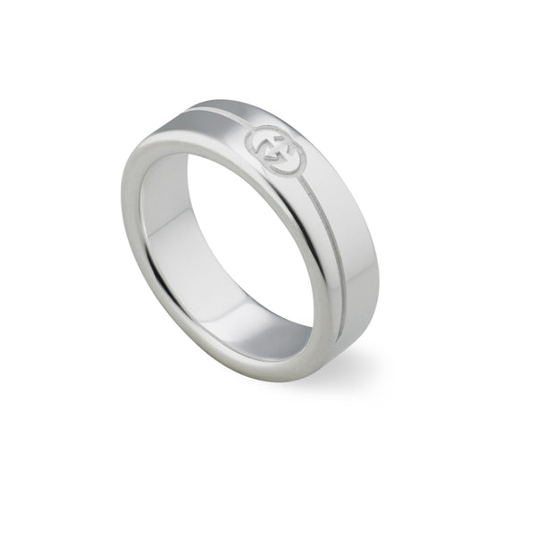 Gucci Interlocking G Diagonal 6mm Ring