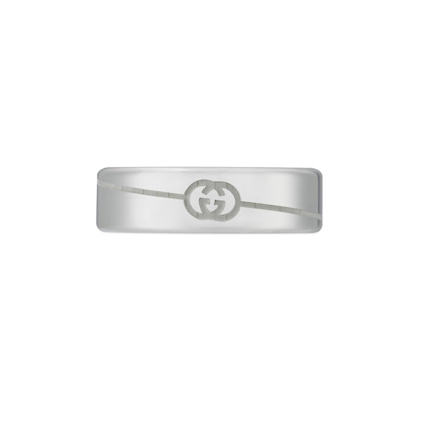 Gucci Interlocking G Diagonal 6mm Ring