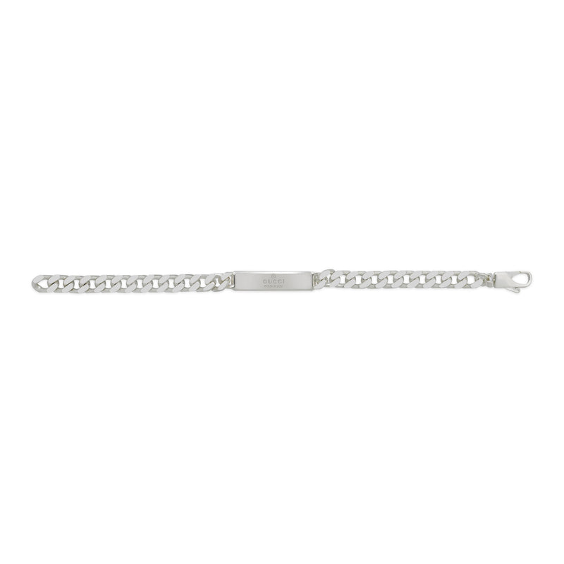 Gucci Interlocking G Diagonal Sterling Silver Bracelet