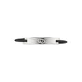 Gucci Interlocking G Sterling Silver Diagonal Leather Bracelet