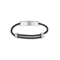Gucci Interlocking G Sterling Silver Diagonal Leather Bracelet